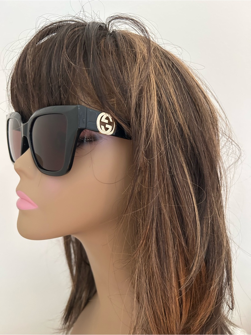 GUCCI. Gold GG Logo Gradient Cat Eye Sunglasses GG1023S 005 54 - 17-140 - Picture 5 of 11